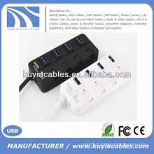 Mini prise USB 3.0 à 4 ports Support 5 Gb / s Single On / Off Compatible avec USB3.0 / USB2.0 / 1.1